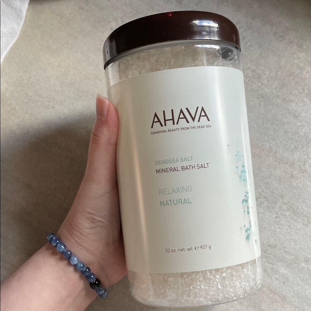 AHAVA Natural 32 Oz 900 grams Dead Sea Mineral Bath Salt
